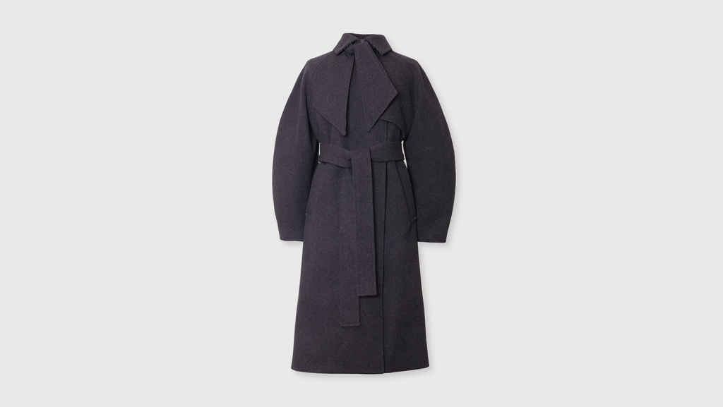 Long manteau en laine Wool Trench